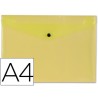Carpeta dossier con broche amarilla transparente