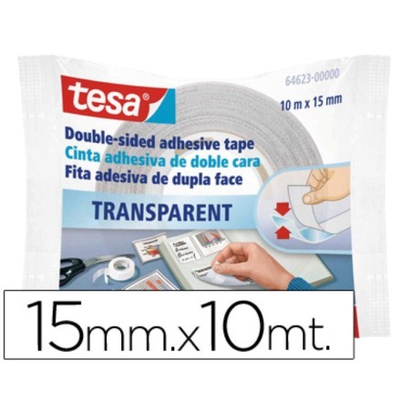 Rollo cinta adhesiva doble cara 10X15 Tesa (64623)