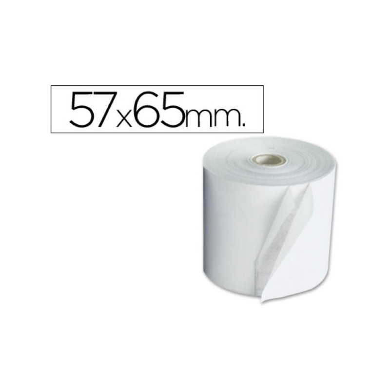 Rollo de papel para sumadora 57x65. Pack 10