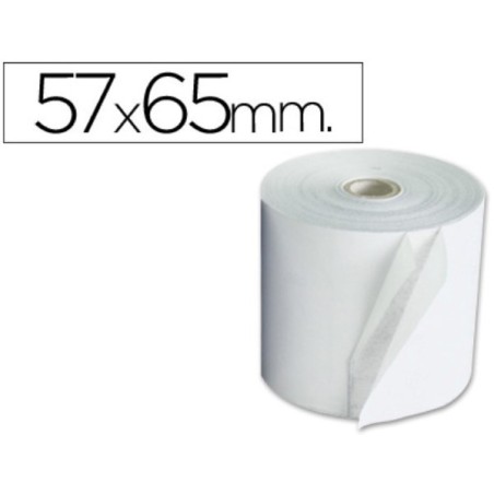 Rollo de papel para sumadora 57x65. Pack 10