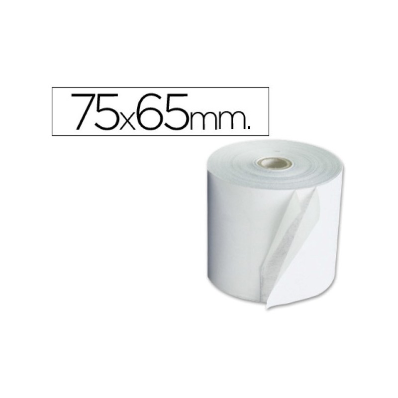 Rollo de papel para sumadora 75x65. Pack 10