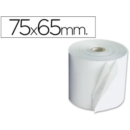 Rollo de papel para sumadora 75x65. Pack 10