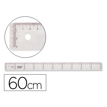 Regla de plastico cristal 60cm