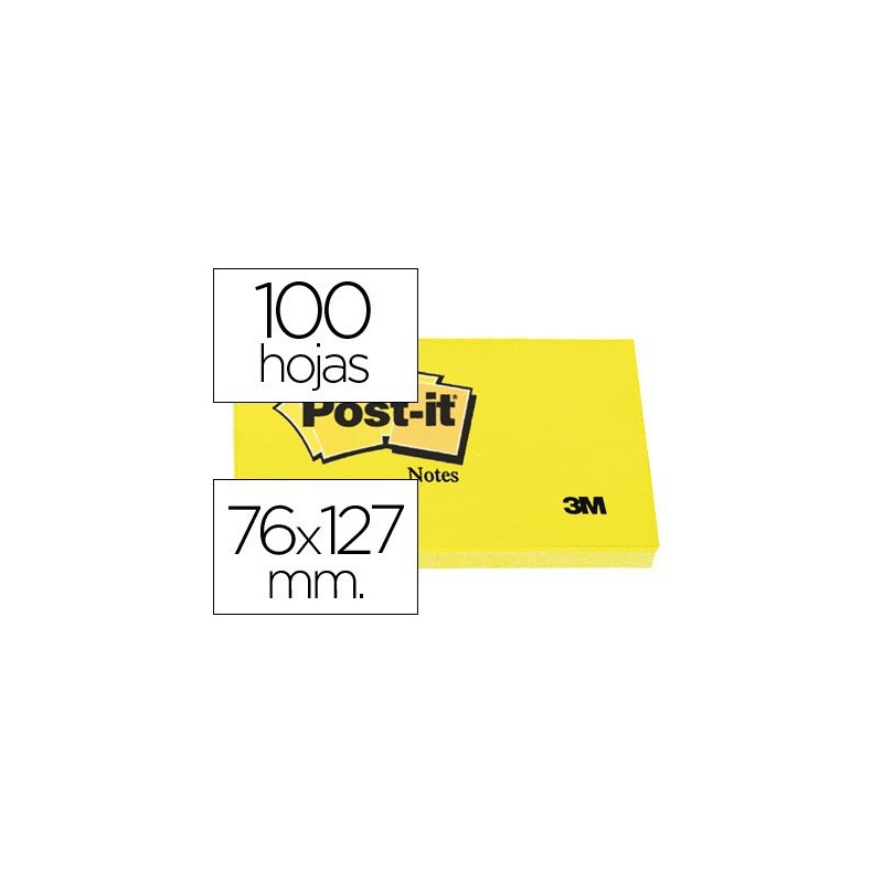 Post-it 76 X 127 notas adhesivas amarillas 655