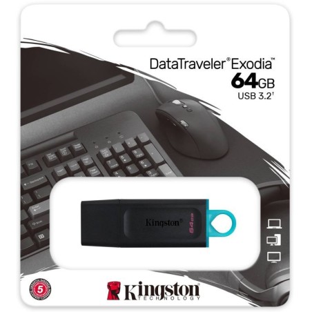 Memoria USB 3.2 Kingston Datatraveler Exodia 64 gigas