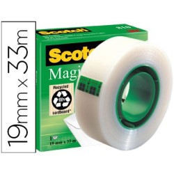 Scotch Magic 810 rollo cinta adhesiva invisible 19mm X 33m