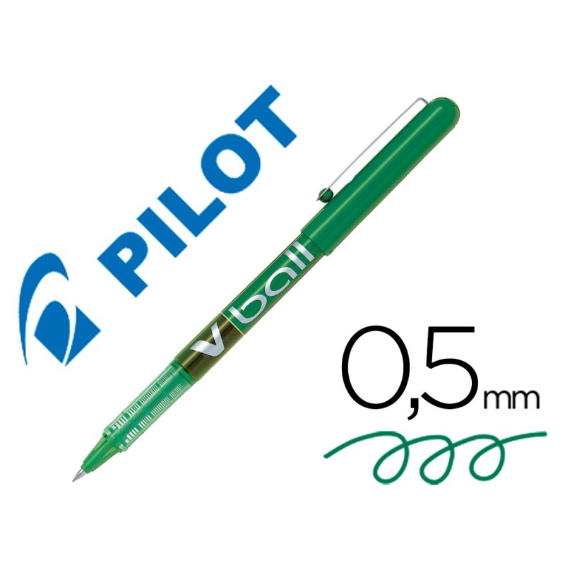 BOLIGRAFO PILOT V-BALL ROLLER PUNTA 0,5mm VERDE BL-VB5
