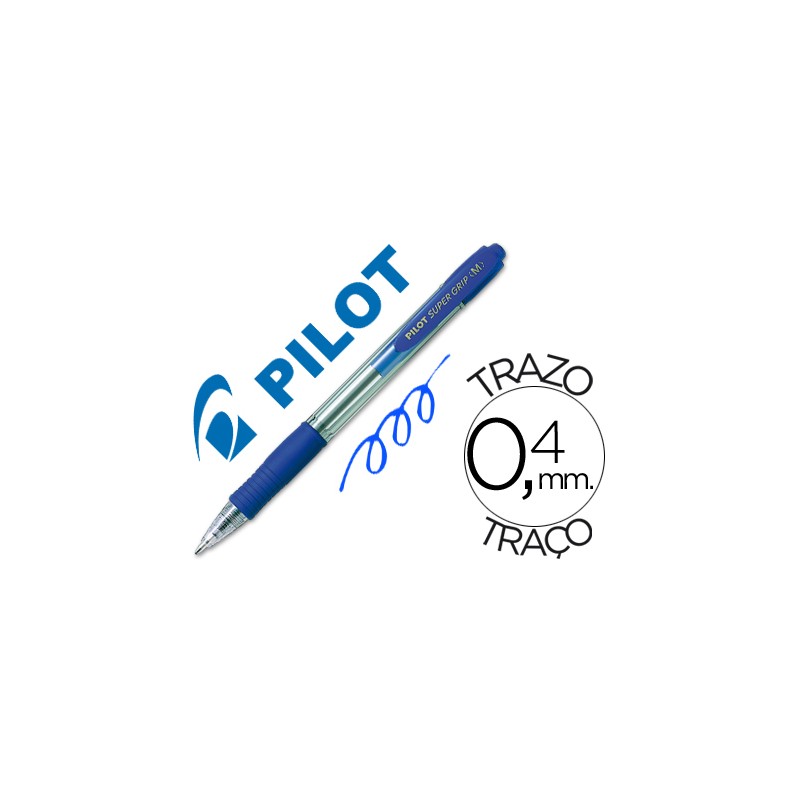 Boligrafo Pilot super grip m azul BPGP-10R-M
