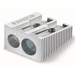 Sacapuntas afilalapiz metalico Staedtler 2 agujeros 2 usos