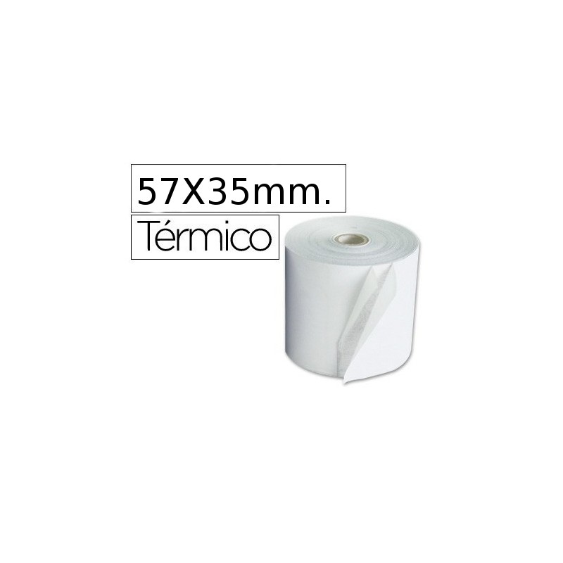 Rollo de papel térmico 57x35. Pack 10