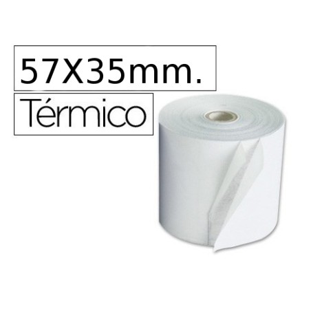 Rollo de papel térmico 57x35. Pack 10