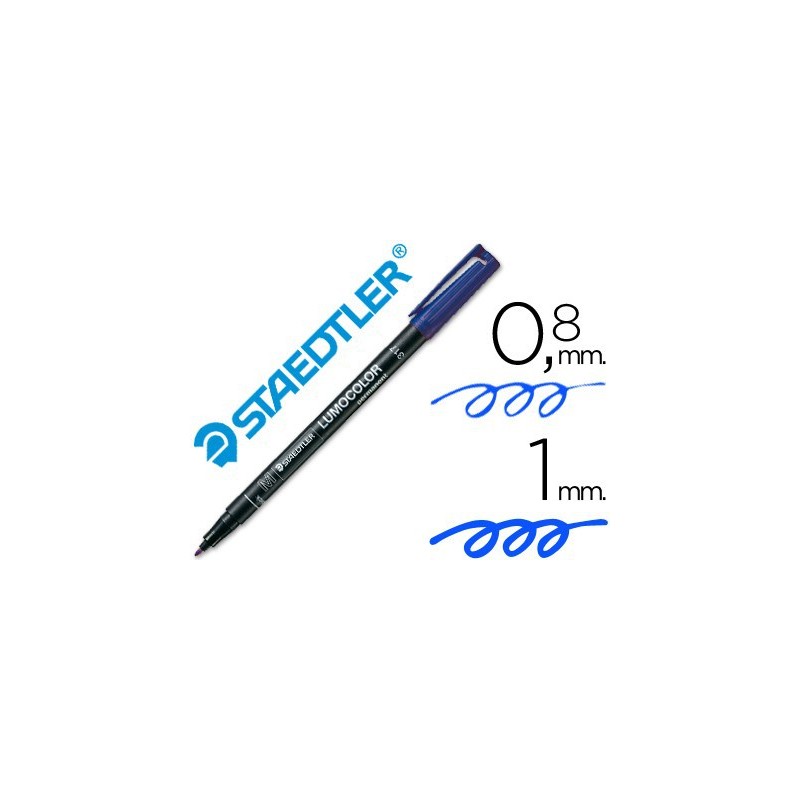 ROTULADOR PERMANENTE STAEDTLER LUMOCOLOR MEDIO AZUL 317-3