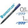 ROTULADOR PERMANENTE STAEDTLER LUMOCOLOR MEDIO AZUL 317-3