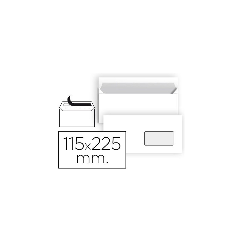 SOBRE BLANCO 115X225mm (AMERICANO ) V/D