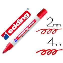 ROTULADOR PERMANENTE EDDING 750 PAINT MARKER ROJO