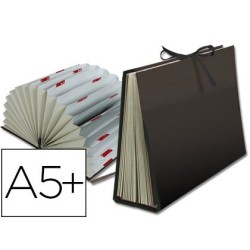 CARPETA FUELLE CARTON FORRADO NEGRO 4º A5+ 25589