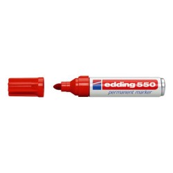 Edding 550 marcador permanente punta conica rojo