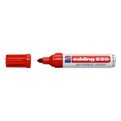 Edding 550 marcador permanente punta conica rojo