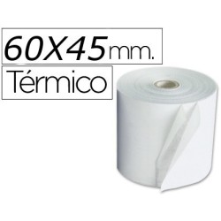 Rollo de papel termico 60x45. Pack 10