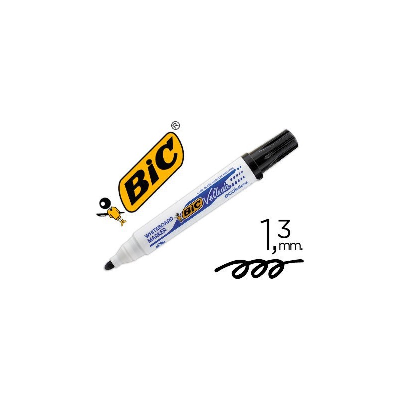 Rotulador Bic Velleda 1701-09 negro para pizarra blanca