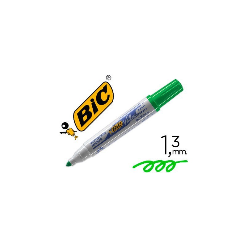 Rotulador Bic Velleda 1701-02 verde para pizarra blanca