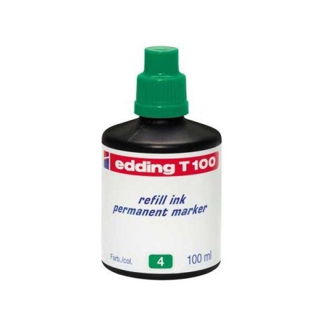 Bote de recarga tinta permanente Edding T100 verde